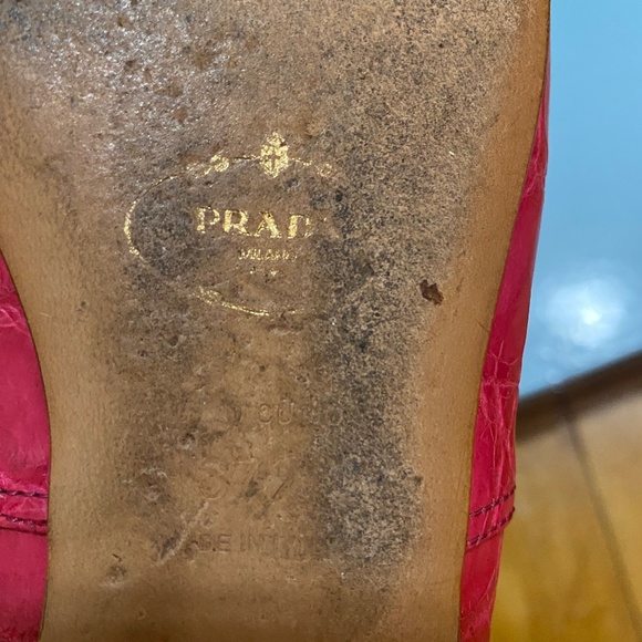 Prada Crocodile Ballet Flats - Italian made - vintage 90's - Picture 5 of 6